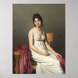 Junge Frau in Weiß, Jacques-Louis David Fine Art Poster