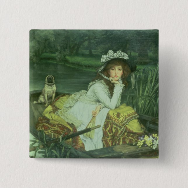 Junge Frau James Tissots | in einem Boot oder Button (Vorderseite)