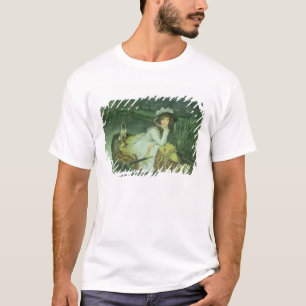 Junge Frau James Tissots in einem Boot oder T-Shirt