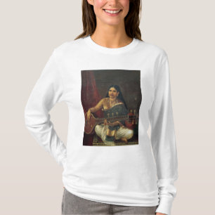 Junge Frau mit einem Veena T-Shirt