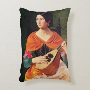 Junge Frau mit einer Mandoline, 1845-47 Dekokissen