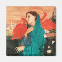 Junge Frau mit Ibis Fine Art von Edgar Degas