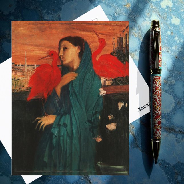 Junge Frau mit Ibis von Edgar Degas Postcard Postkarte (Von Creator hochgeladen)