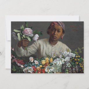 Junge Frau mit Peonies   Fré dé Bazille Card