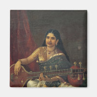 Junge Frau mit Veena