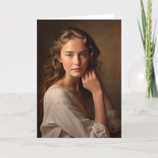 Junge Frau Portrait. Karte