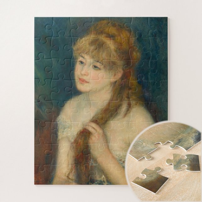 Junge Frau von Renoir über ihr Haar (Von Creator hochgeladen)