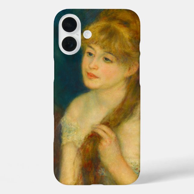 Junge Frau von Renoir über ihr Haar iPhone 16 Plus Hülle (Rückseite)
