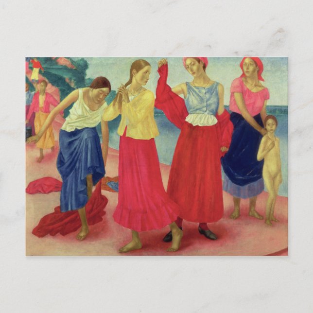 Junge Frauen auf der Wolga, 1915 Postkarte (Vorderseite)