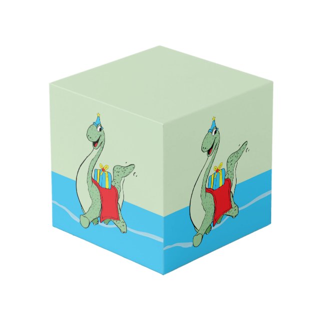 Junge, Geburtstag Dinosaurier Würfel (Vorderseite Schrägansicht)