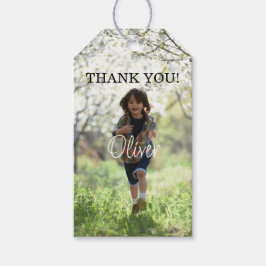 Junge Geburtstagsgeschenk Foto danke Ihnen für Tag Geschenkanhänger