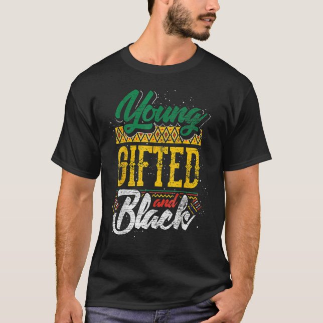 Junge Geschenke und schwarze Geschichte Monat Afro T-Shirt (Vorderseite)