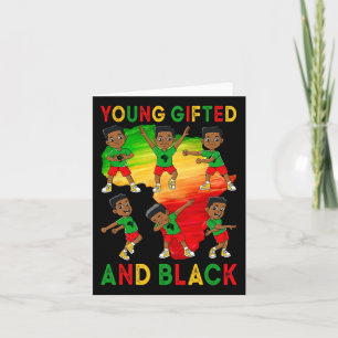 Junge Geschenkte und schwarze Jungen Jungen Jung J Karte