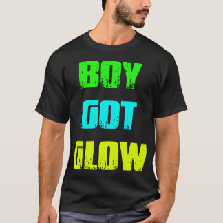 Junge got Glühen-Party-Shirtneonachtziger jahre T-Shirt