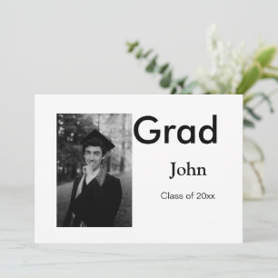 Junge hinzufügen Name Datum Jahr Text QR Graduieru Einladung