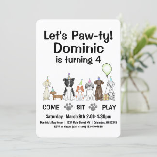 Junge Hunde Geschlecht neutral oder Junge Geburtst Einladung