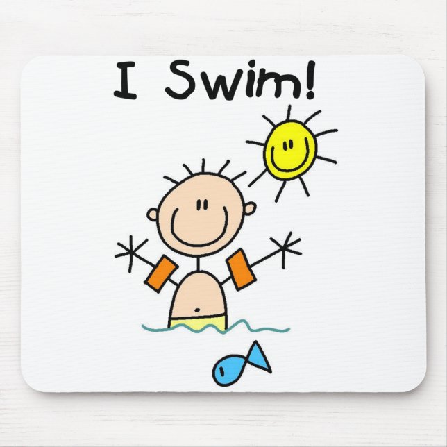 Junge I Swim Mousepad (Vorne)