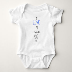 Junge, ich, LIEBE, mein Papa!! Baby Strampler