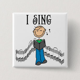 Junge, ich singe Knopf Button