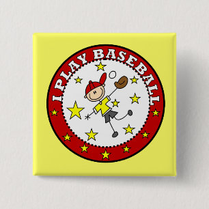Junge Ich Spiele Baseball T-Shirts und Geschenke Button
