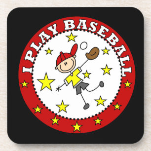 Junge, ich spiele Baseball-T-Shirts und Geschenke Getränkeuntersetzer