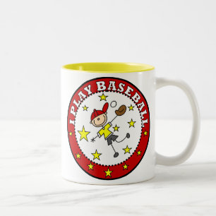Junge Ich Spiele Baseball T-Shirts und Geschenke Zweifarbige Tasse