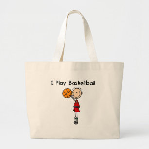 Junge, ich spiele Basketball Jumbo Stoffbeutel