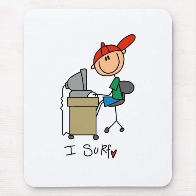 Junge, ich surfe im Web Mousepad (Vorne)