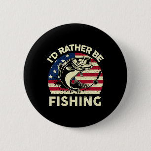 Junge, ich würde lieber Fischen gehen-Shirt Männer Button