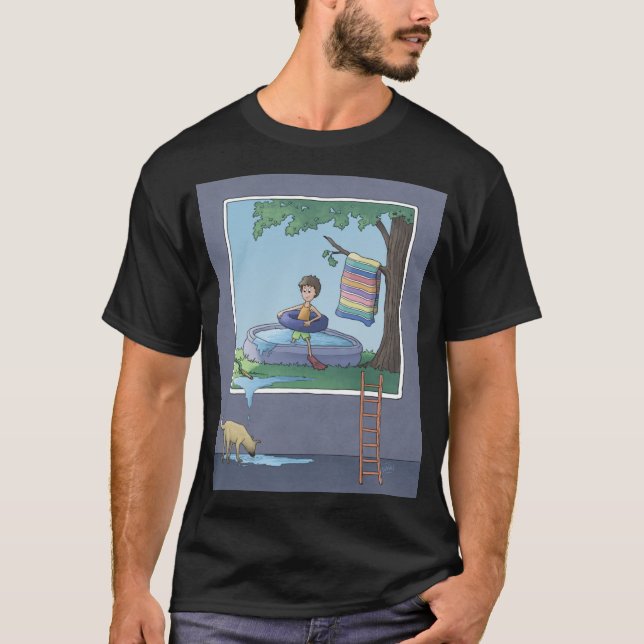 Junge im Kinderbecken T - Shirt (Vorderseite)
