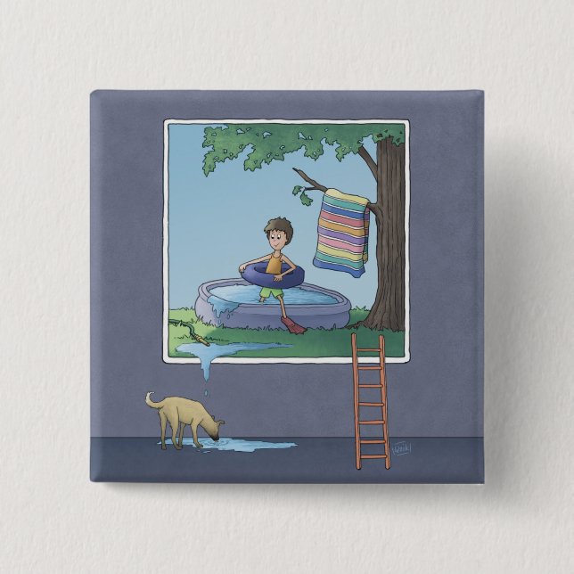 Junge im Knopf des Kinderbeckens Button (Vorderseite)