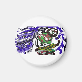 Junge im Winter Spaß Magnet