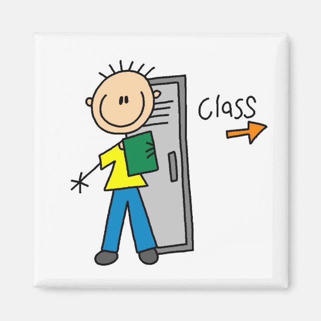 Junge in der Schule Magnet (Vorne)