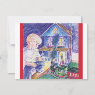 Junge in der Spielzeugwelt