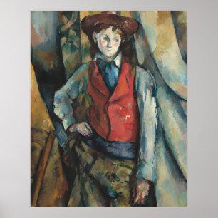 Junge in einem Red Waistcoat - Paul Cézanne Fine A Poster