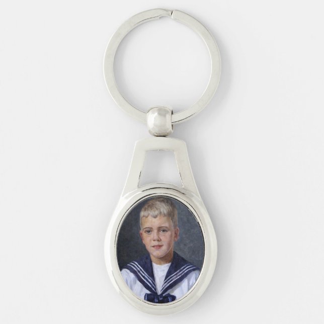 Junge in einem Sailor-Anzug Schlüsselanhänger (Vorderseite)