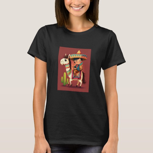 Junge in mexikanischer Kostüme mexikanischer Junge T-Shirt (Vorderseite)