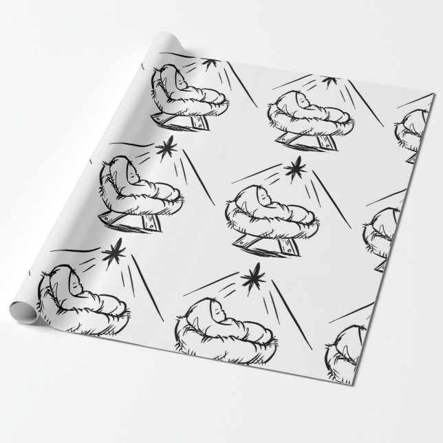 Junge Jesus in Gefahrenverpackung Geschenkpapier (Ungerollt)