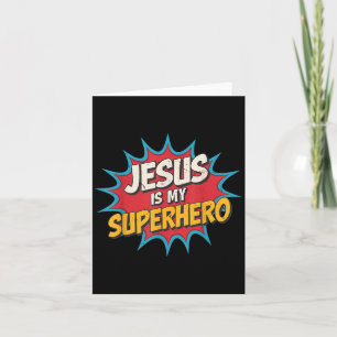 Junge Jesus ist mein Superheld Christlicher Gott S Karte