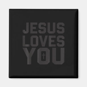 Junge Jesus Liebe Sie Minimalistisch Christlichen Magnet