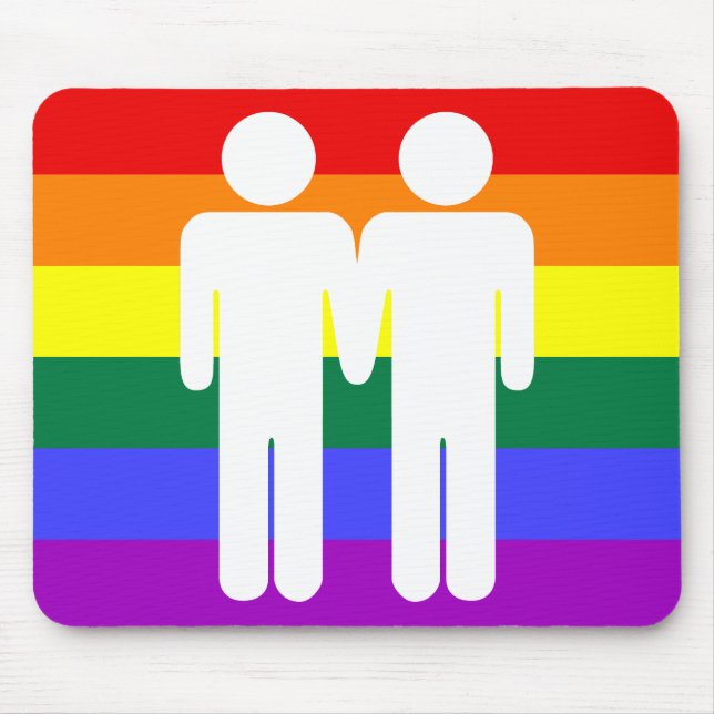 Junge + Jungen-Regenbogen Mousepad (Vorne)