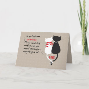 Junge Katzen in Liebe Valentine, Custom Personali Feiertagskarte