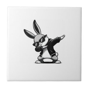 Junge Kind Ostertag Dabbing Bunny Rabbit Hip Hop E Fliese
