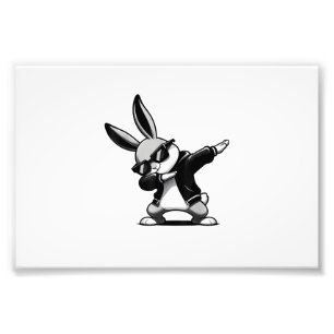 Junge Kind Ostertag Dabbing Bunny Rabbit Hip Hop E Fotodruck