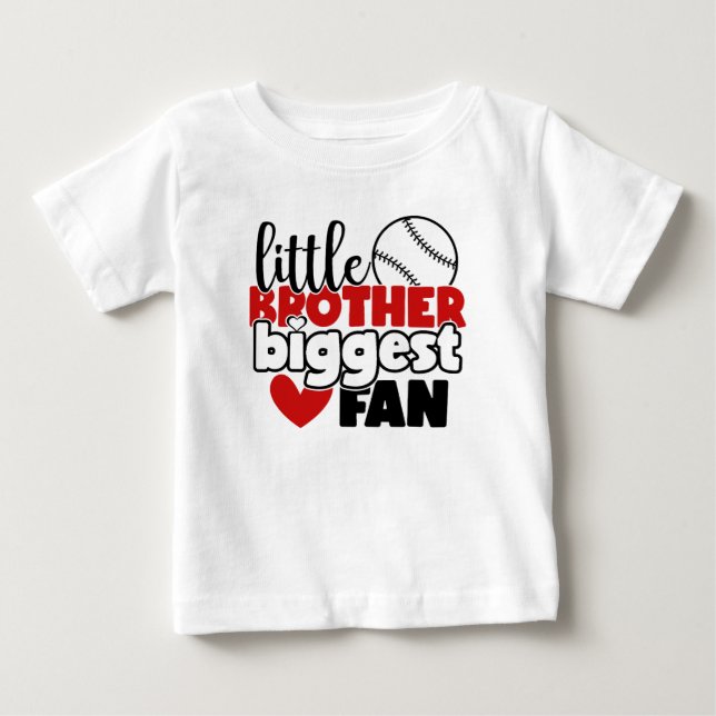 Junge kleine Brüder größte Fangemeinde Kunst Baseb Baby T-shirt (Vorderseite)