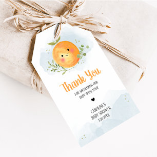 Junge Kleiner Süßer Zitrus Orange Dusch Favor Tags Geschenkanhänger