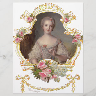 Junge Königin Marie Antoinette rosa Rosen Karten