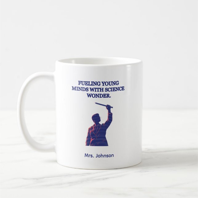 Junge Köpfe mit wissenschaftlicher Faszination näh Kaffeetasse (Links)