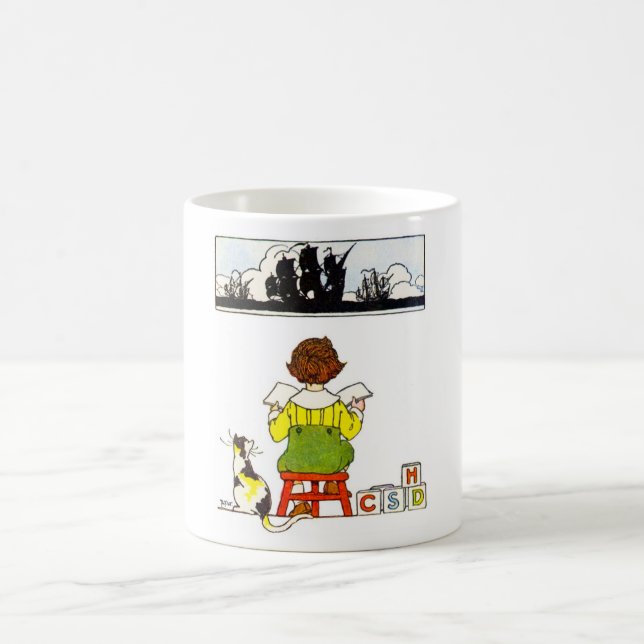 Junge Lesung Kaffeetasse (Mittel)