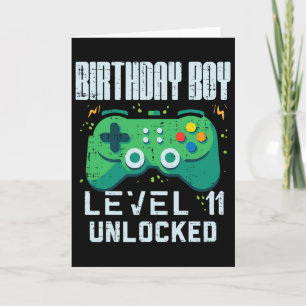 Junge Level 11-Gamer-Controller zum Geburtstag 11 Karte